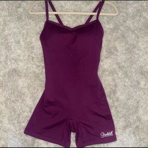 Maroon bombshell sportswear shorts onesie